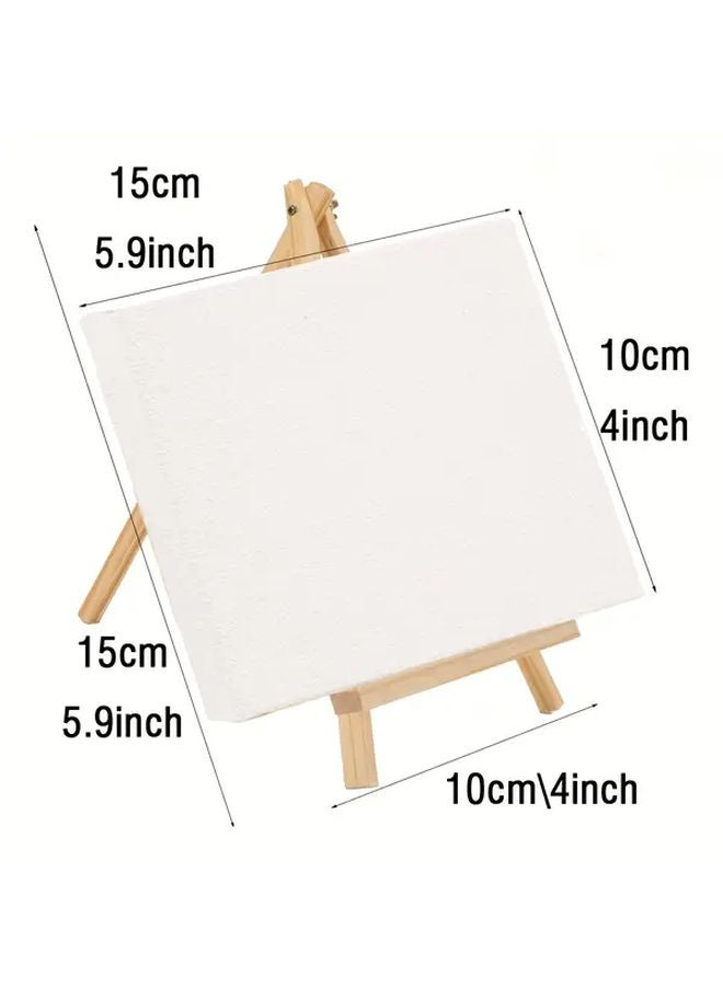 6 Pieces 10x15 Frames Mini Wooden Easel Oil Painting Canvas Tool For Artists - Image 4